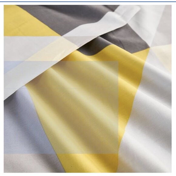 NWT Body Pillowcase 100% Cotton, 20" x 54" Modern Geometric Yellow & grey - Picture 6 of 6